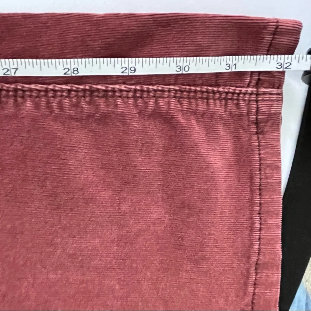FREE PEOPLE We The Free Burgundy Flare Corduroy Elastic Waist Pants Size 31